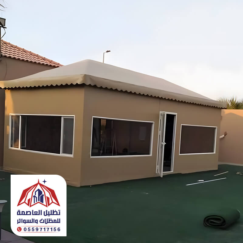 تفصيل خيام لدى تظليل العاصمة للمظلات والسواتر