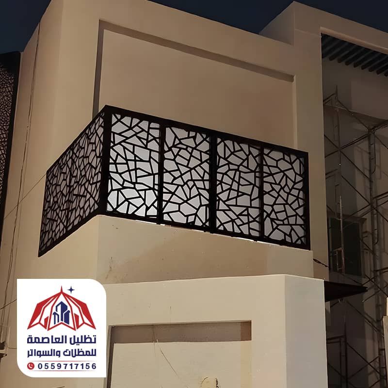 سواتر بلكونات قص ليزر مع لكسان