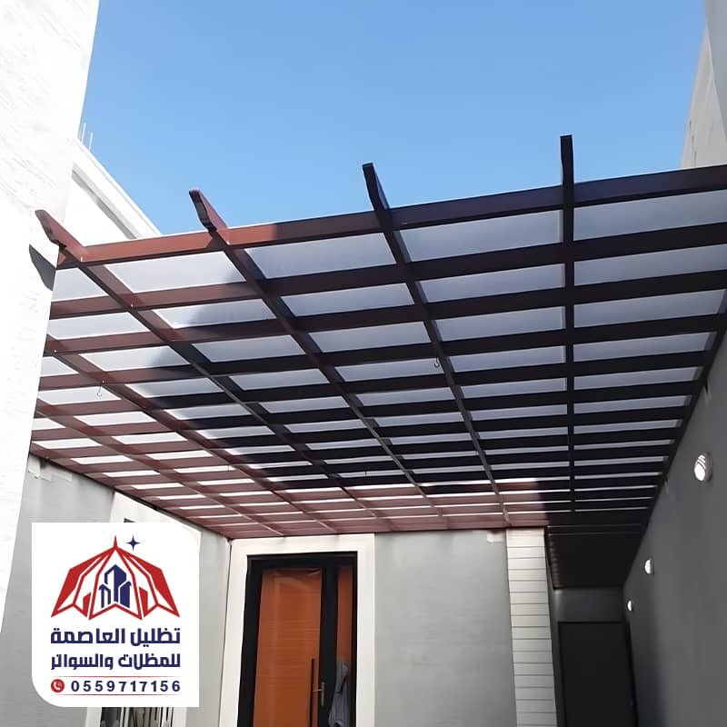 تركيب برجولات حديد من تظليل العاصة للمظلات والسواتر