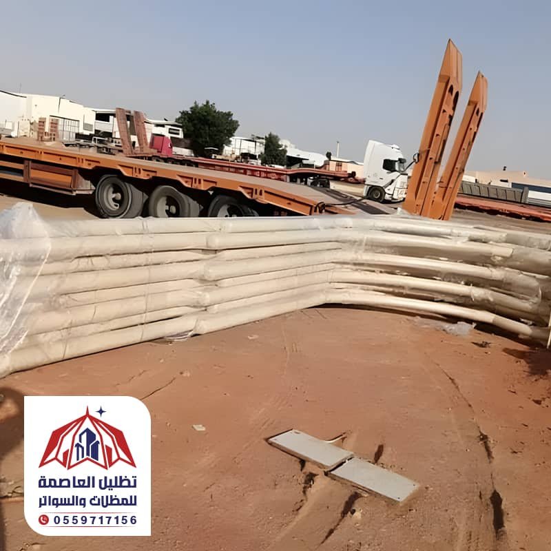 مظلات سيارات بهيكل حديد